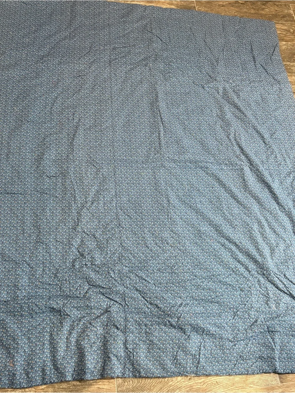 Vintage Handmade Patchwork Pinwheel Quilt 72”X58” Red Blue Floral Cottage 1940s